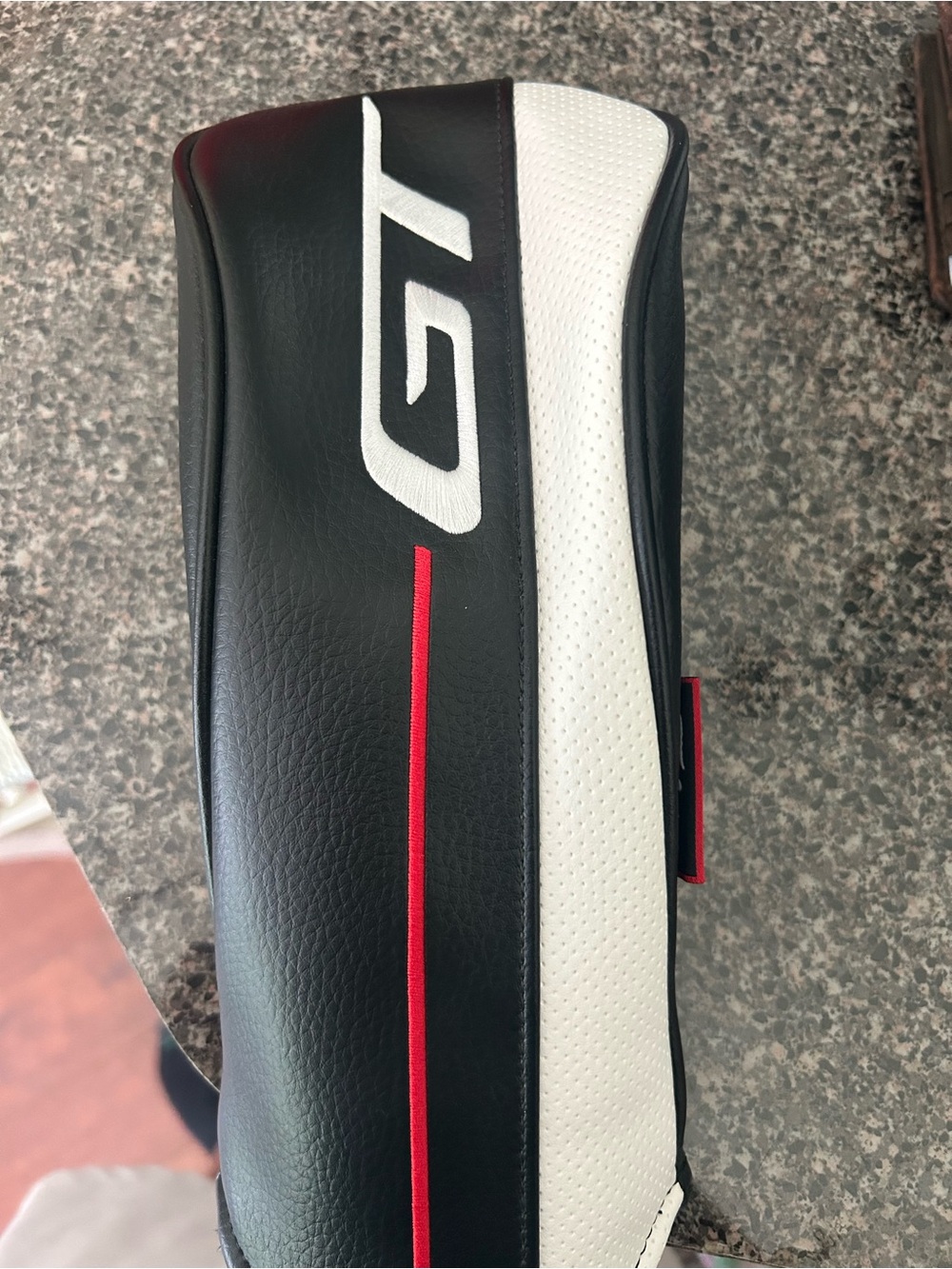 Titleist GT Fairway wood Headcover Black & White Headcover with Red Accent